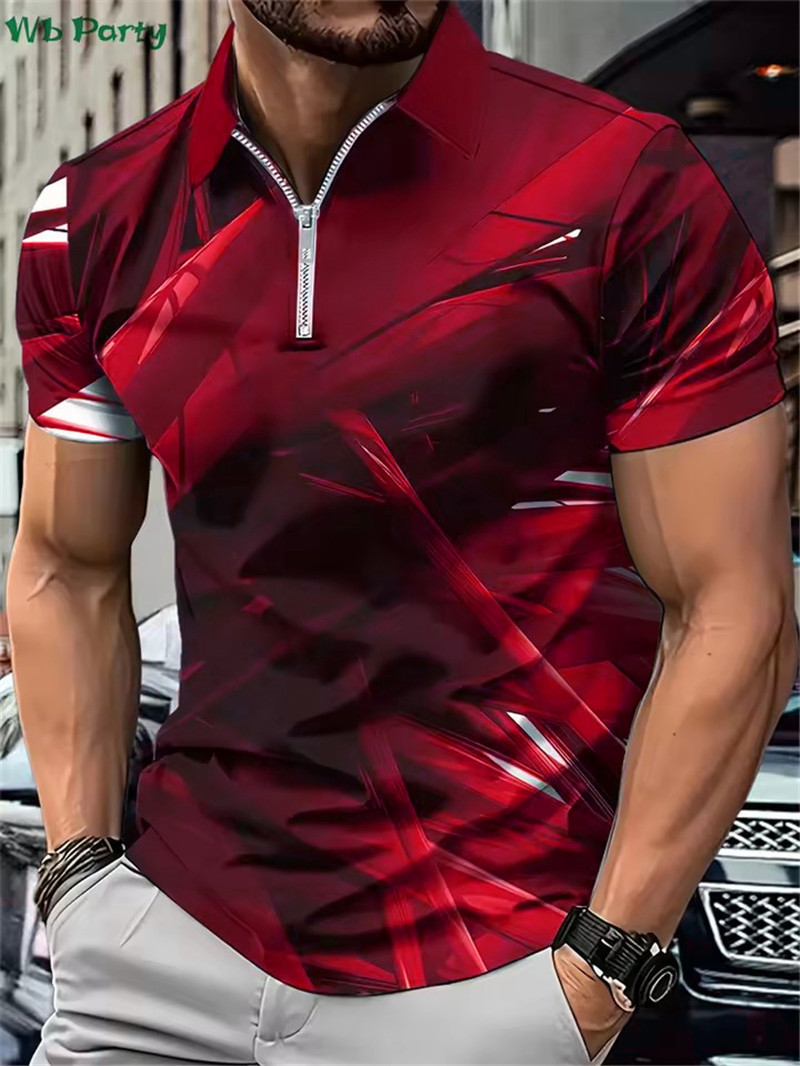 Tie Dye Shirt Vintage - موضة التعادل صبغ الرجال سحابات Polos