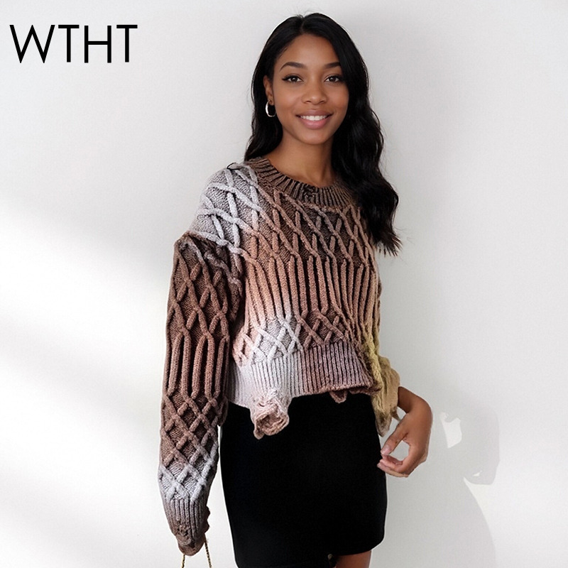 Vintage Fashion Influencers - سترة نسائية فضفاضة متماسكة عتيقة من