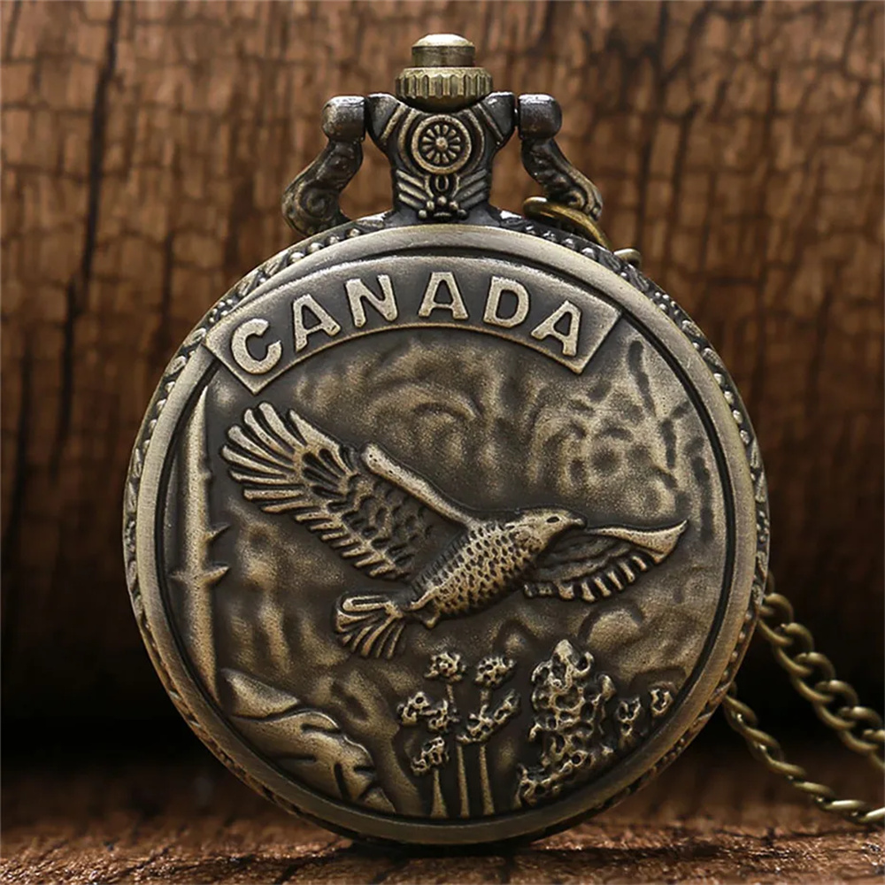 Vintage Fashion Canada - ساعة جيب برونزية عتيقة للرجال والنساء