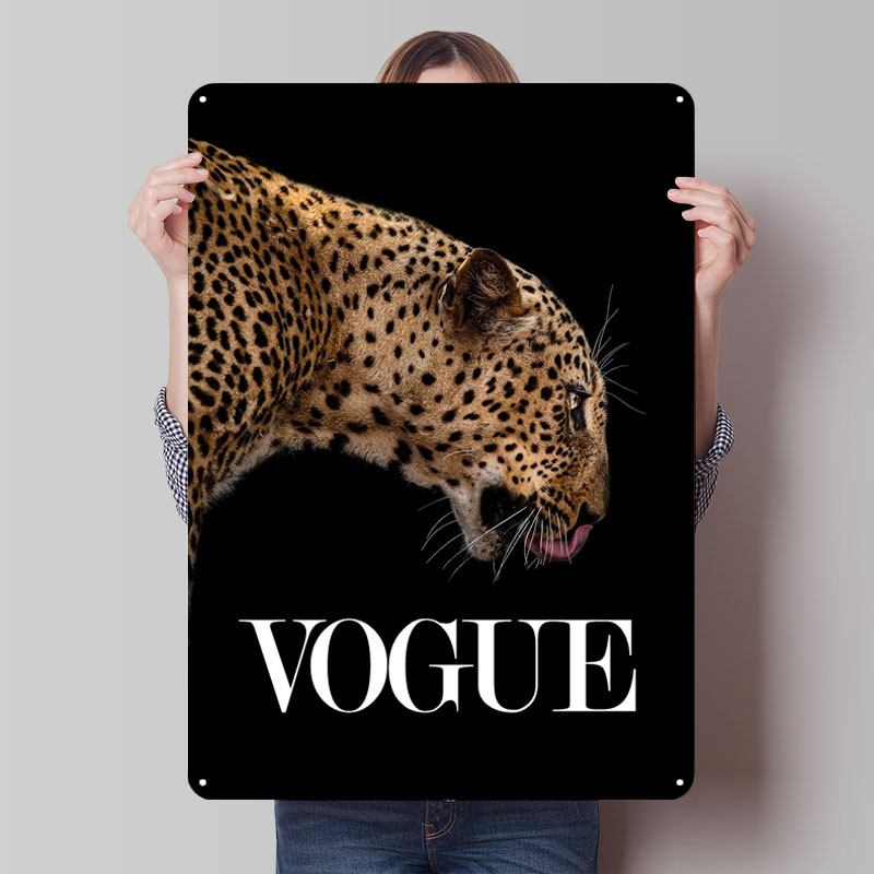 Vintage Fashion Vogue - رواج الأزياء المشارك علامات معدنية الحيوان