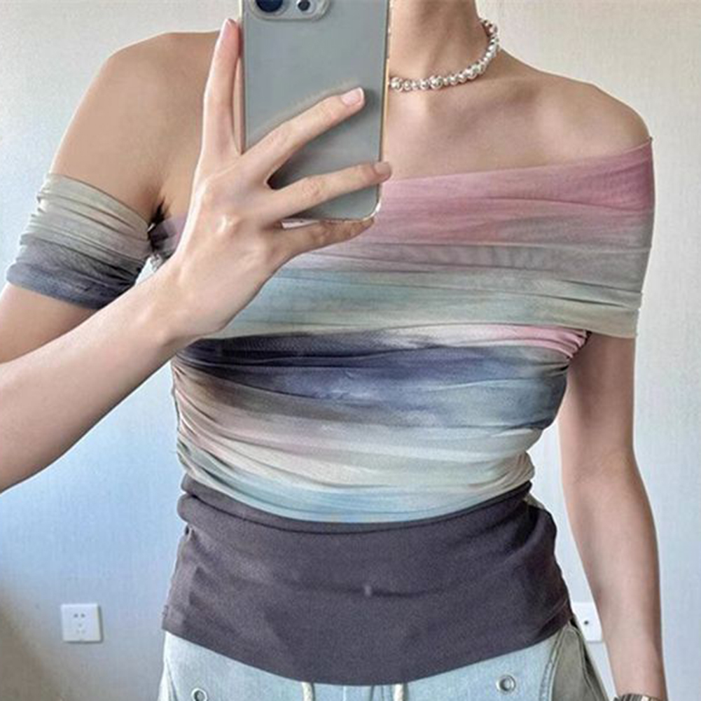 المرأة الصيف شبكة التعادل صبغ  - مراجعة Tie Dye Shirt Vintage وسعره