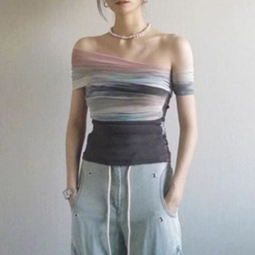 المرأة الصيف شبكة التعادل صبغ  - مراجعة Tie Dye Shirt Vintage وسعره