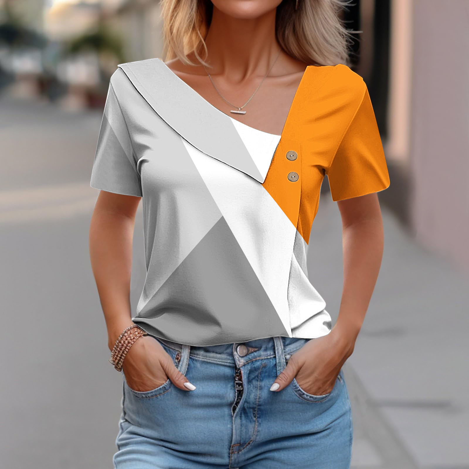 تي شيرت بأزرار ياقة قطرية بأكم - مراجعة Tie Dye Shirt Vintage وسعره