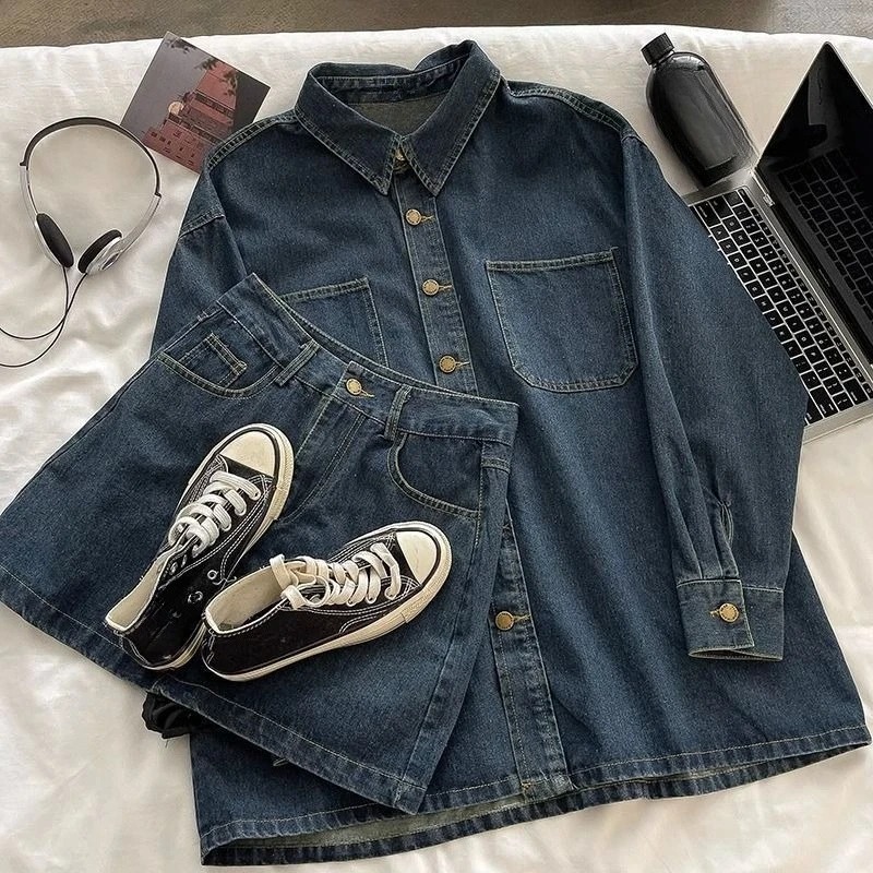 طقم تنورة جينز Y2K: سترة بأزرا - مراجعة Vintage Fashion Style وسعره