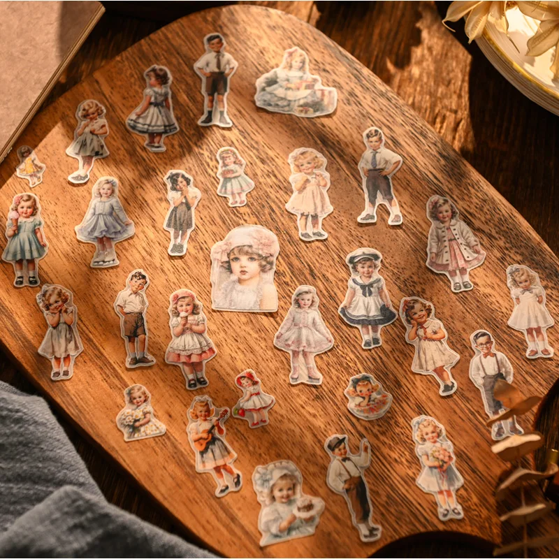 50 قطعة ملصقات دمى ورقية عتيقة - مراجعة Vintage Fashion Doll وسعره